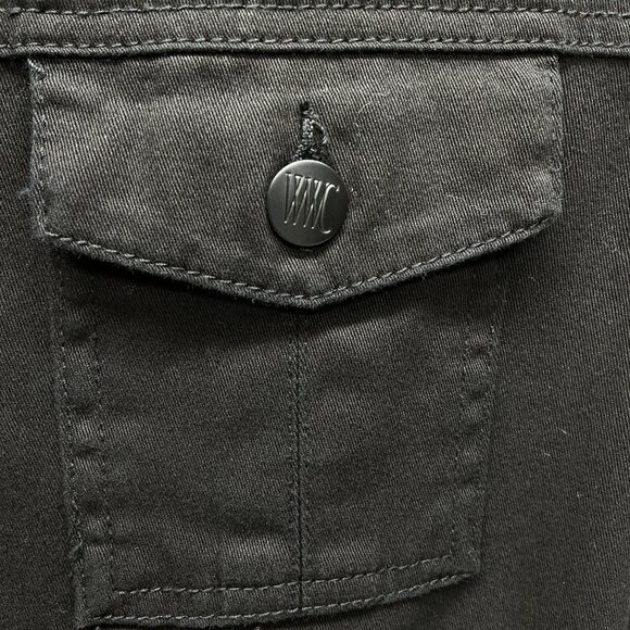 XS Denim Jacket Black Women With Control PTP:18.50" - Picture 5 of 11